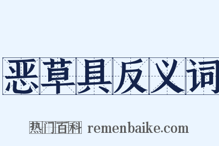 恶草具反义词是什么意思的图片